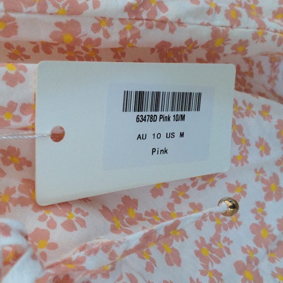 Saints + Secrets Women's Size US M Pink Floral Print Halter Dress New with Tags - Picture 6 of 14